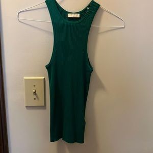 Sandro Paris Green Rib Tank Top